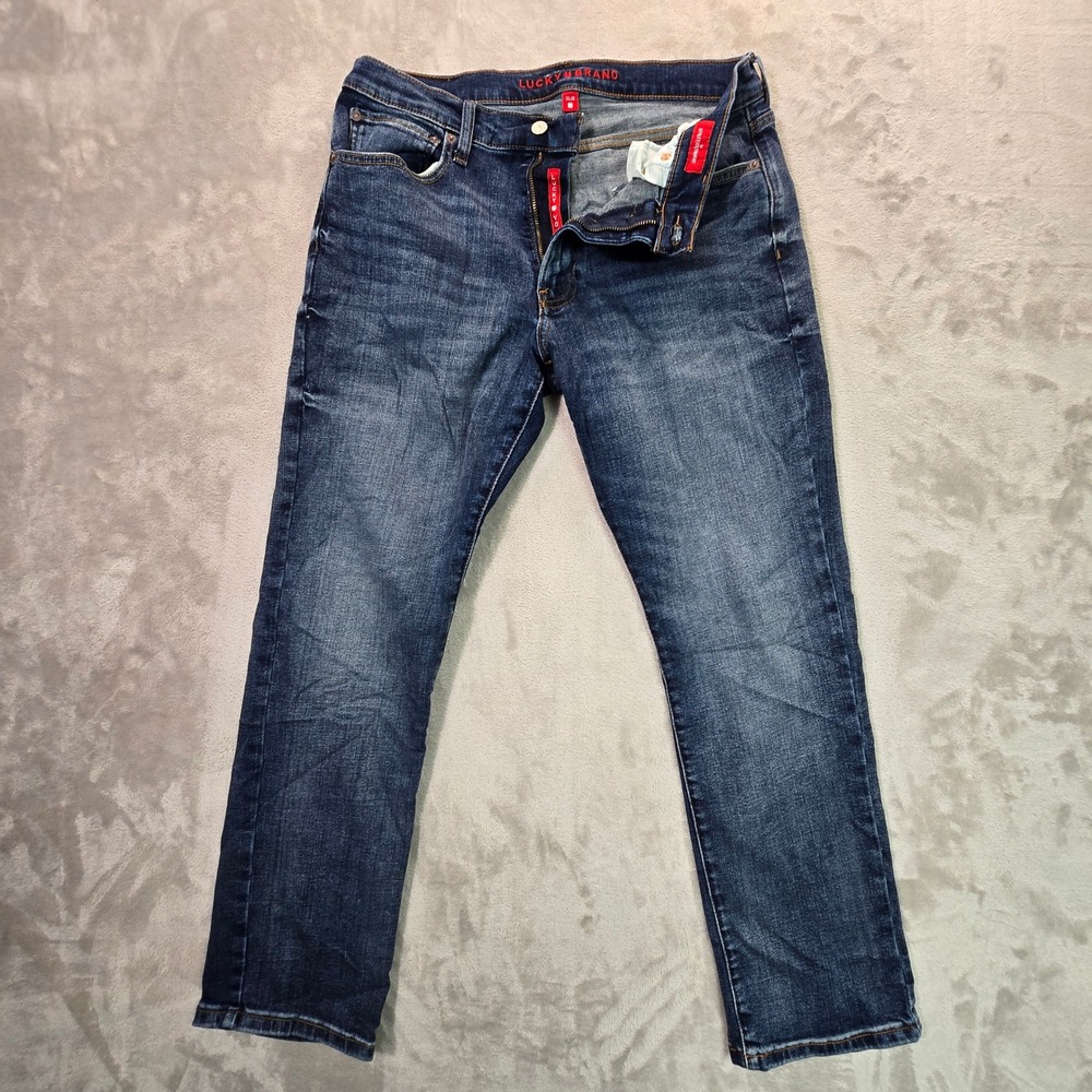 Lucky Brand 223 Straight Leg Jeans Mens 33x30 Dark Wash Blue Denim Pants